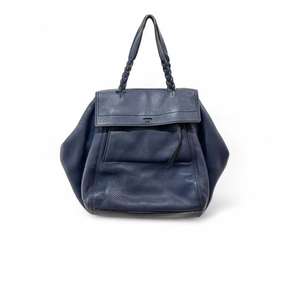Navy Blue Tory Burch Leather Handbag
